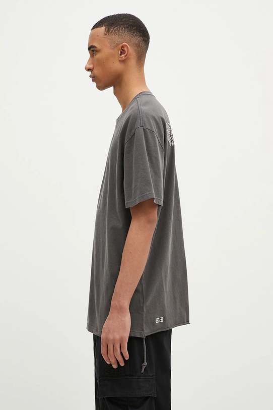 KSUBI t-shirt bawełniany Eagle Biggie MPS25TE030 szary SS25