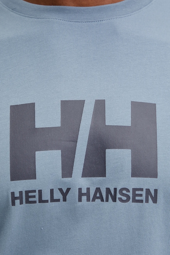 Bavlnené tričko Helly Hansen HH LOGO 54596 modrá
