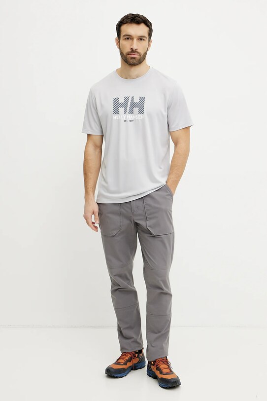 Helly Hansen maglietta sportiva Tech Graphic 49574 grigio SS25