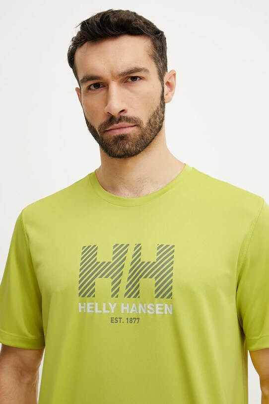 Helly Hansen tricou sport Tech Graphic verde 49574