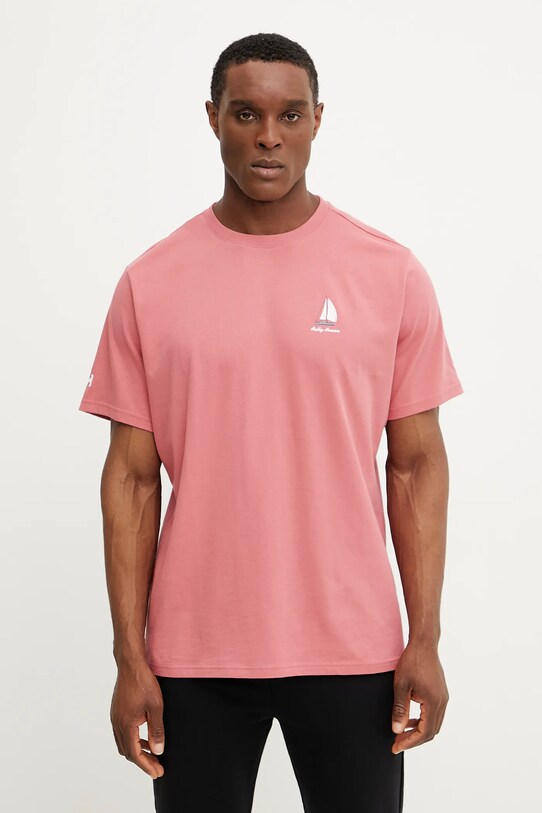Helly Hansen tricou din bumbac SHORELINE print roz 54601