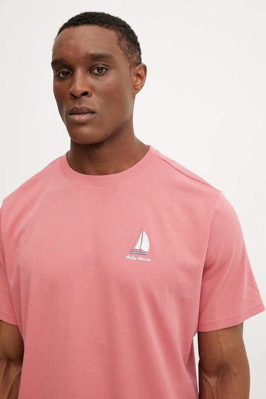 Oblečenie Bavlnené tričko Helly Hansen SHORELINE 54601 ružová