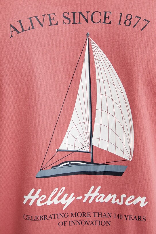 Helly Hansen tricou din bumbac SHORELINE roz 54601