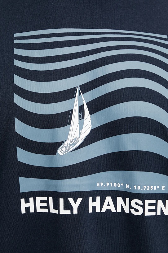 Helly Hansen t-shirt bawełniany SHORELINE granatowy 54601