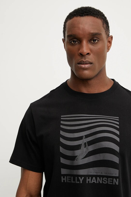 Odjeća Pamučna majica Helly Hansen SHORELINE 54601 crna