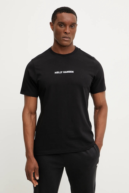 Хлопковая футболка Helly Hansen CORE 54598 чёрный SS25