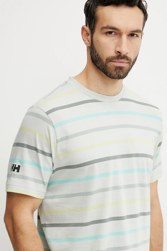 Bavlněné tričko Helly Hansen NEWPORT šedá 34494
