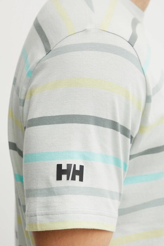 Бавовняна футболка Helly Hansen NEWPORT 34494 сірий