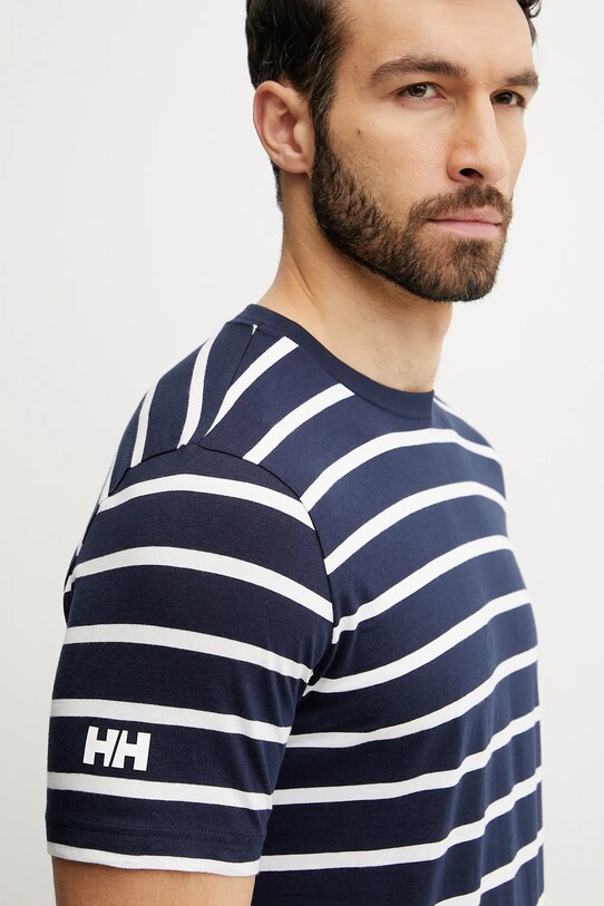 Βαμβακερό μπλουζάκι Helly Hansen NEWPORT σκούρο μπλε 34494