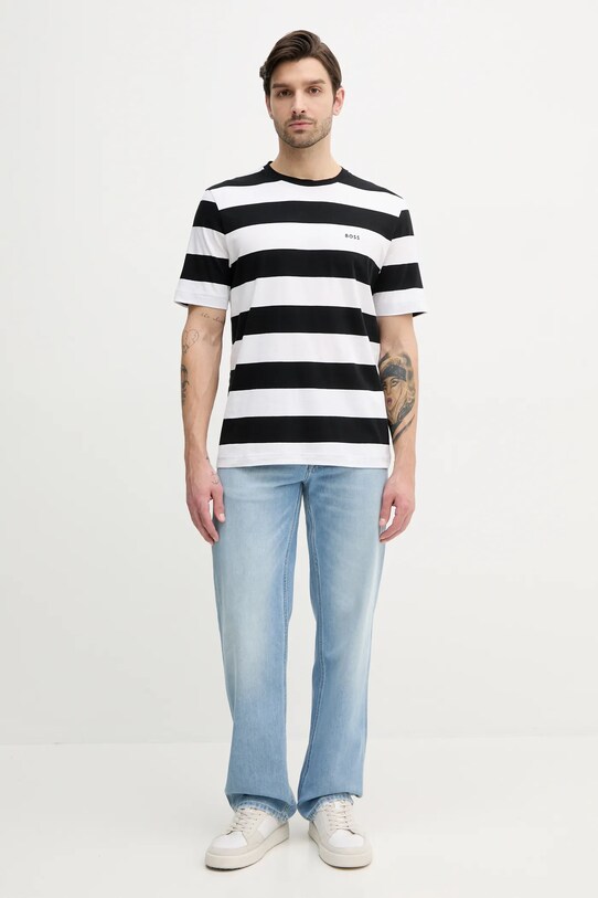 BOSS Orange tricou din bumbac 50499334 negru SS25