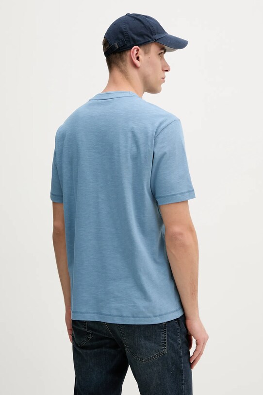 Îmbrăcăminte BOSS Orange tricou din amestec de in 50536729 albastru