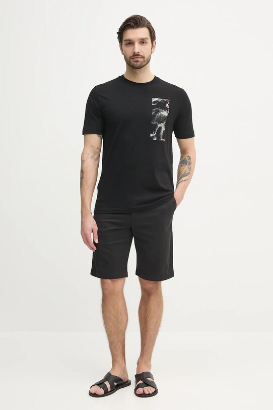 BOSS Orange tricou din bumbac 50539179 negru SS25