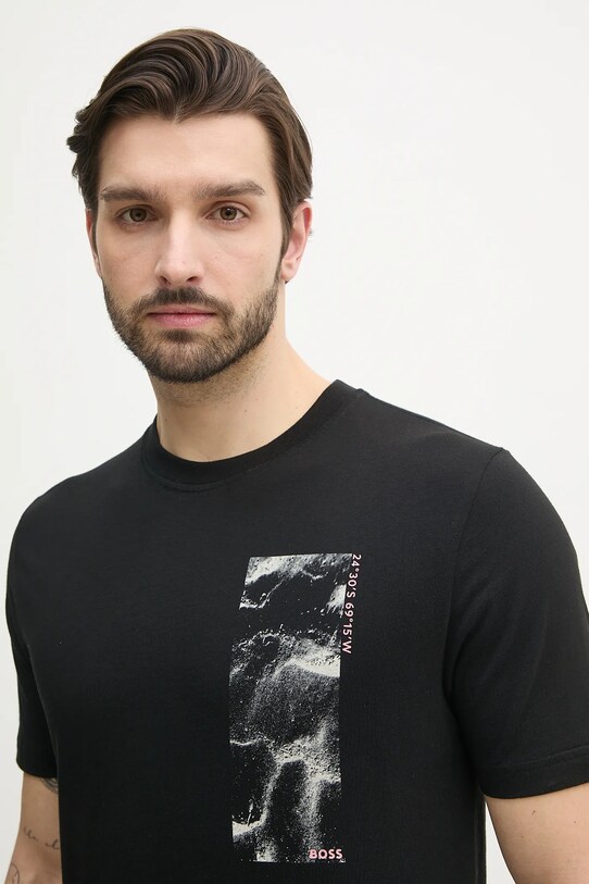 BOSS Orange tricou din bumbac negru 50539179