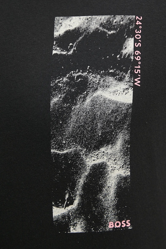 Памучна тениска BOSS Orange 50539179 черен