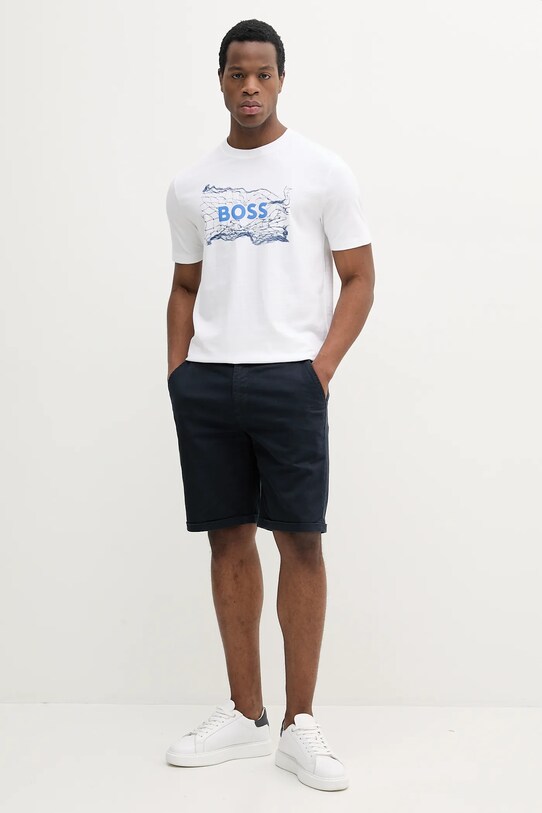 BOSS Orange tricou din bumbac 50539186 alb SS25
