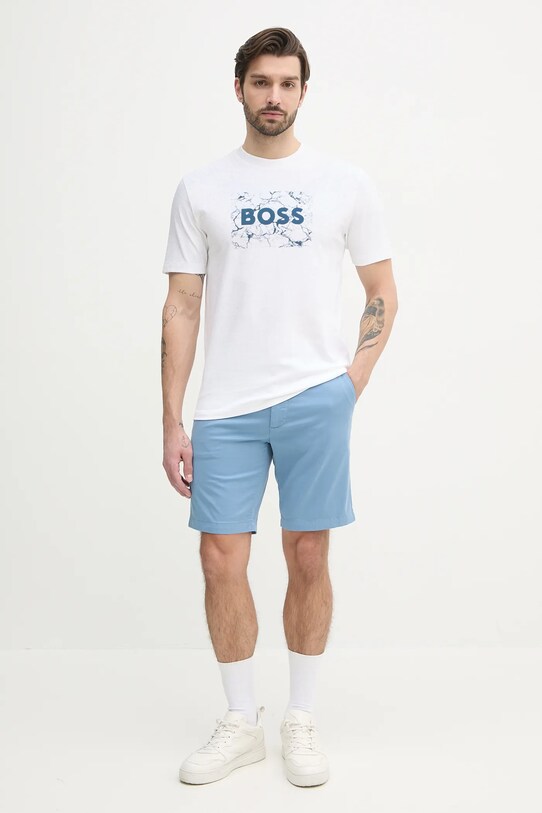 Бавовняна футболка BOSS Orange 50539186 білий SS25