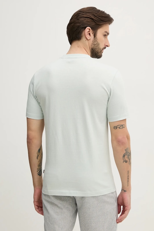 Odzież BOSS Orange t-shirt bawełniany 50539186 turkusowy