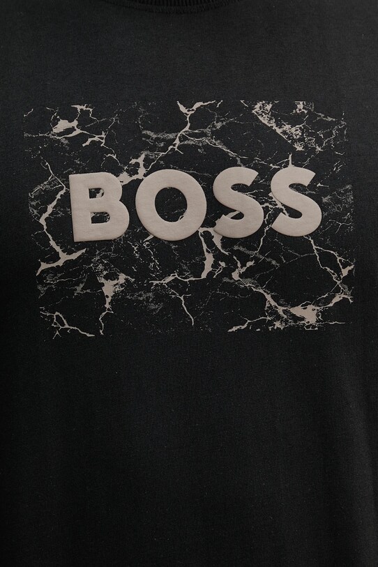 Бавовняна футболка BOSS Orange 50539186 чорний