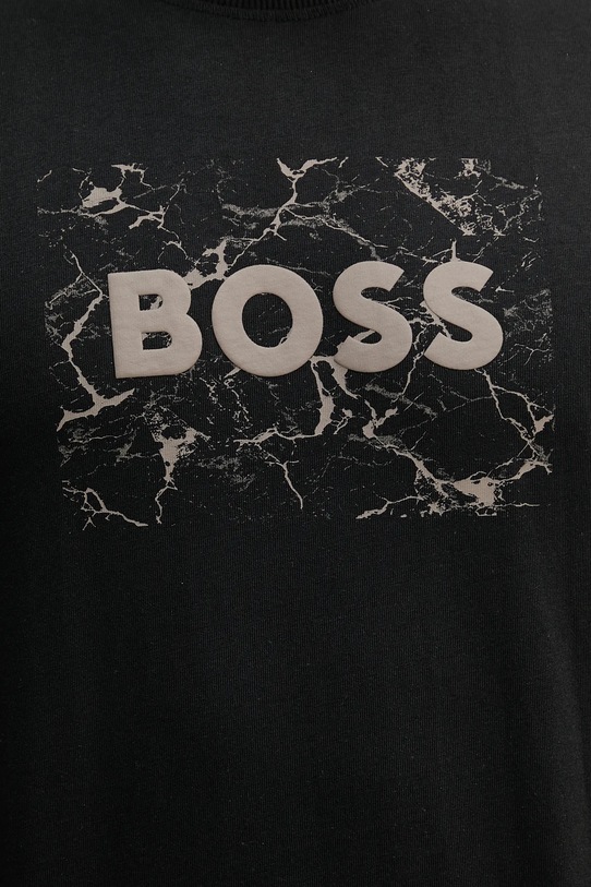 Bavlněné tričko BOSS Orange 50539186 černá