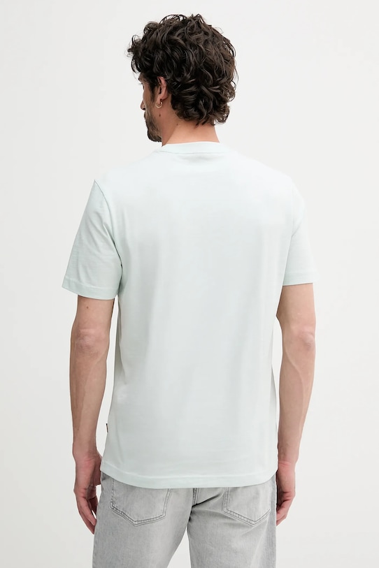 Oblečení Bavlněné tričko BOSS Orange 50539187 tyrkysová