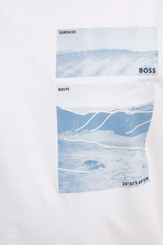 Хлопковая футболка BOSS Orange 50539194 белый