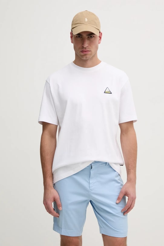 BOSS Orange tricou din bumbac imprimeu alb 50539195