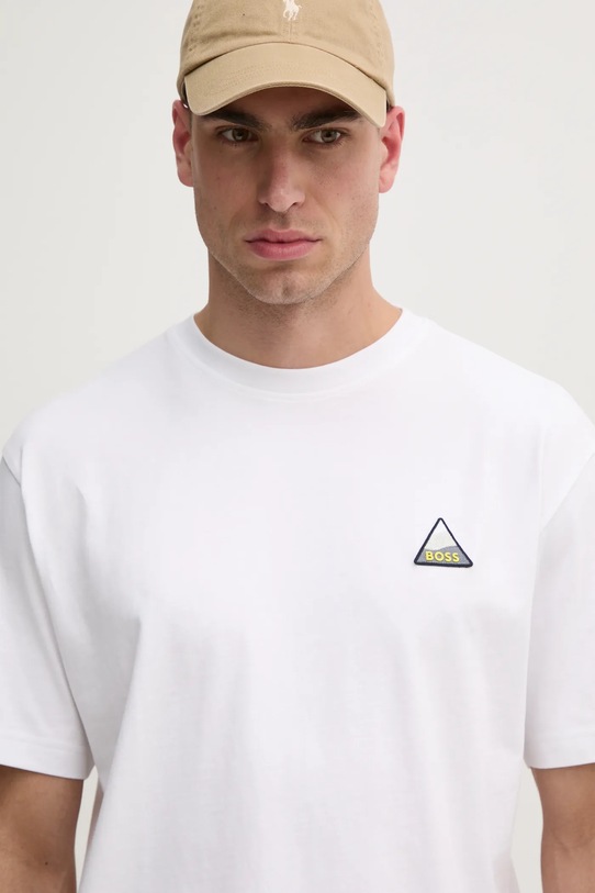 Bavlnené tričko BOSS Orange biela 50539195