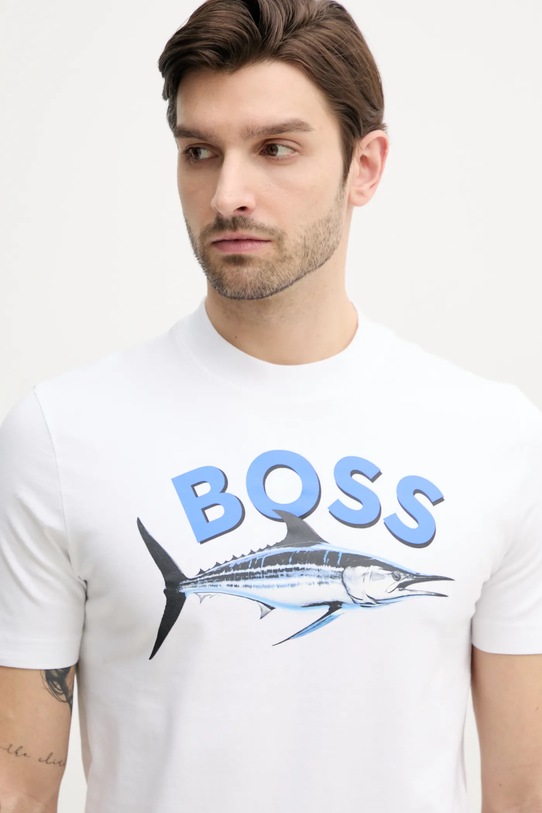 BOSS Orange tricou din bumbac alb 50539196