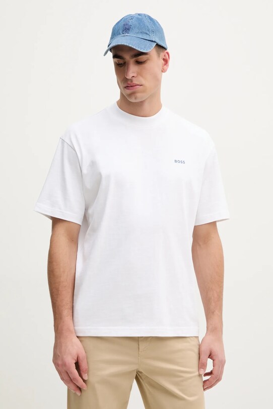 BOSS Orange t-shirt bawełniany nadruk biały 50540520