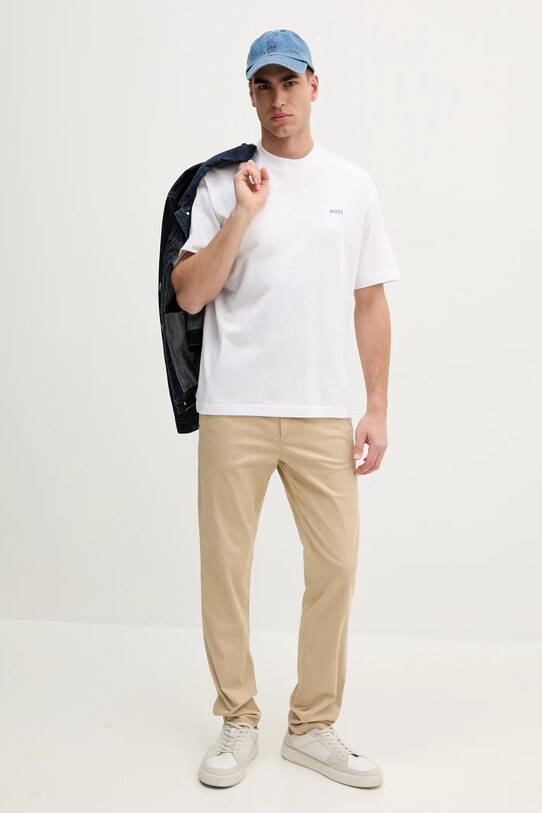 BOSS Orange t-shirt bawełniany 50540520 biały SS25