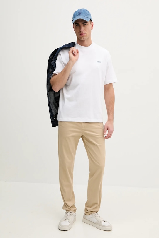 BOSS Orange tricou din bumbac 50540520 alb SS25