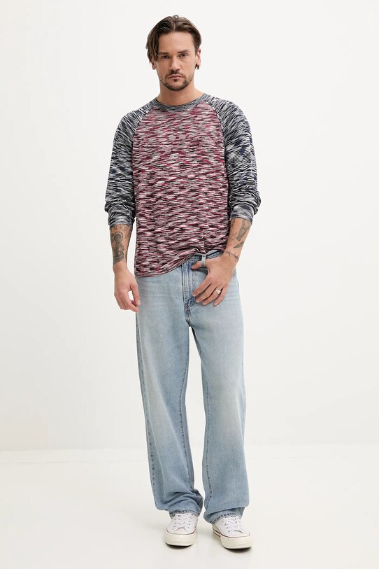 Tričko s dlouhým rukávem Desigual BRUNSWICK 25SMTF03 námořnická modř SS25