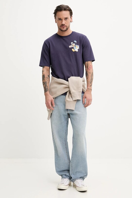 Bavlněné tričko Desigual WYOMIN 25SMTK06 fialová SS25
