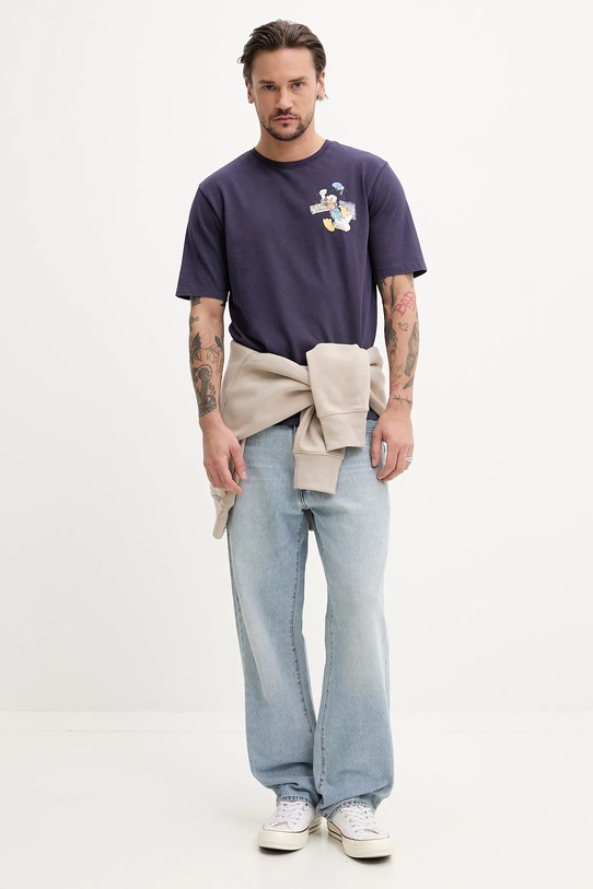 Desigual tricou din bumbac WYOMIN 25SMTK06 violet SS25