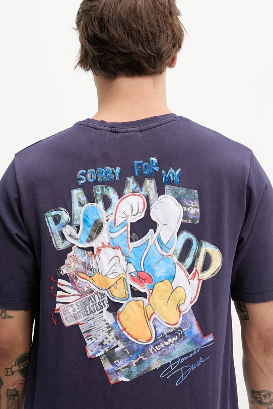 Desigual tricou din bumbac WYOMIN 25SMTK06 violet