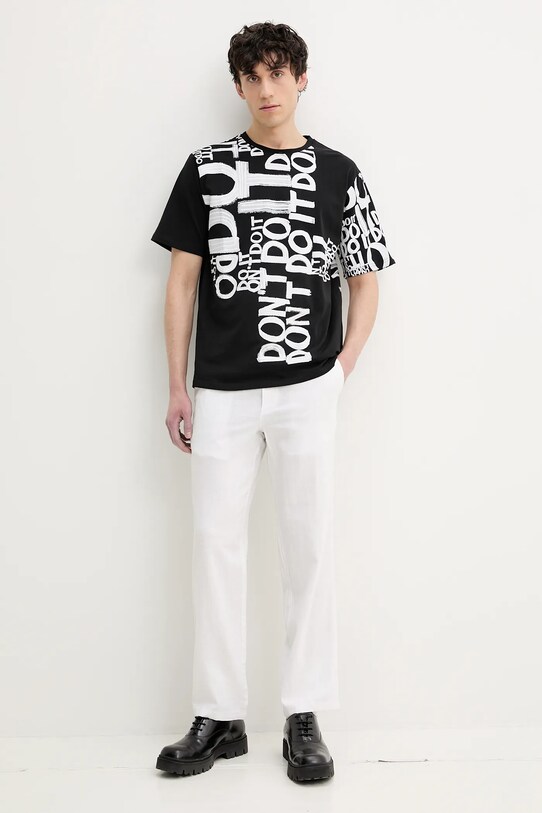 Desigual t-shirt in cotone MAN MILAN 25SMTK20 nero SS25