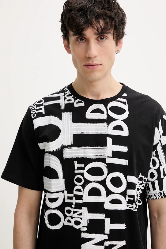 Desigual t-shirt in cotone MAN MILAN nero 25SMTK20