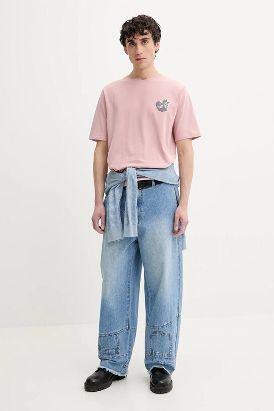 Desigual pamut póló ROSA 25SMTK21 rózsaszín SS25