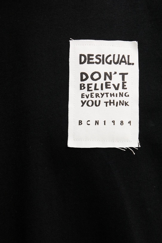 Бавовняна футболка Desigual MARTIN 25SMTK24 чорний