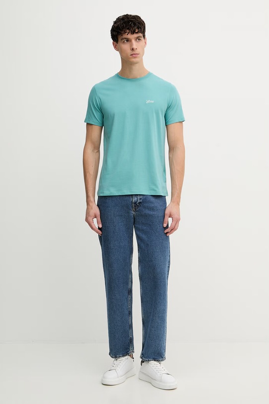 Guess t-shirt PIMA M4GI70.KC9X0 turkusowy SS26