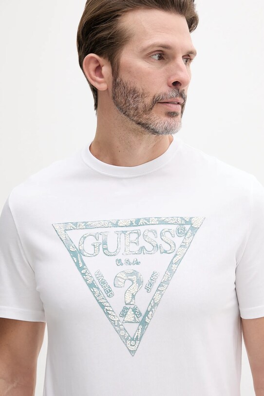 Дрехи Памучна тениска Guess M5GI06.I3Z14 бял