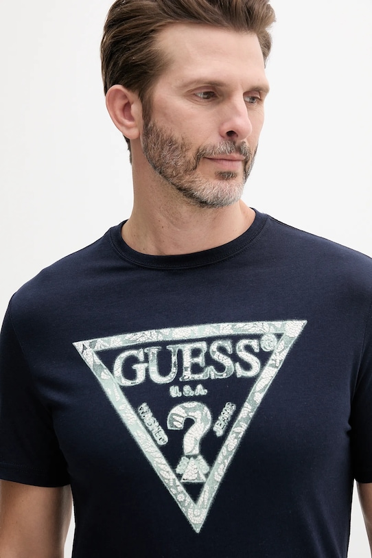 Ρούχα Βαμβακερό μπλουζάκι Guess M5GI06.I3Z14 σκούρο μπλε