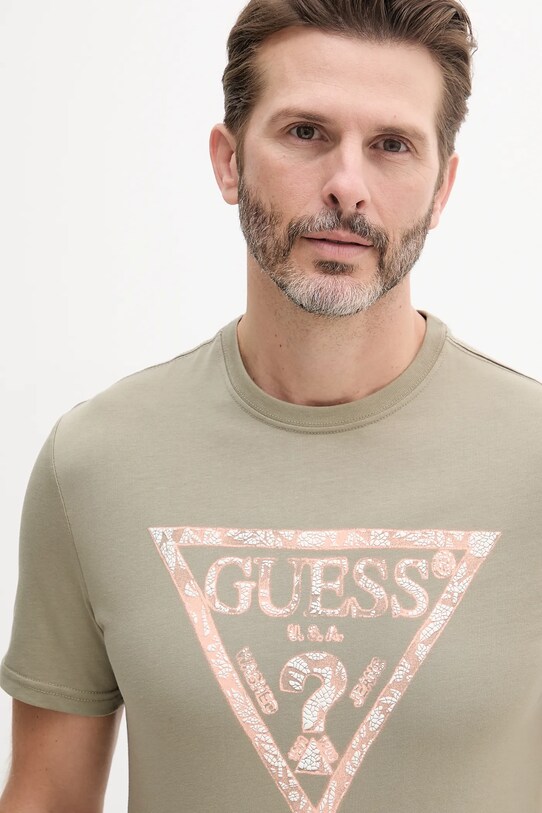 Дрехи Памучна тениска Guess M5GI06.I3Z14 зелен