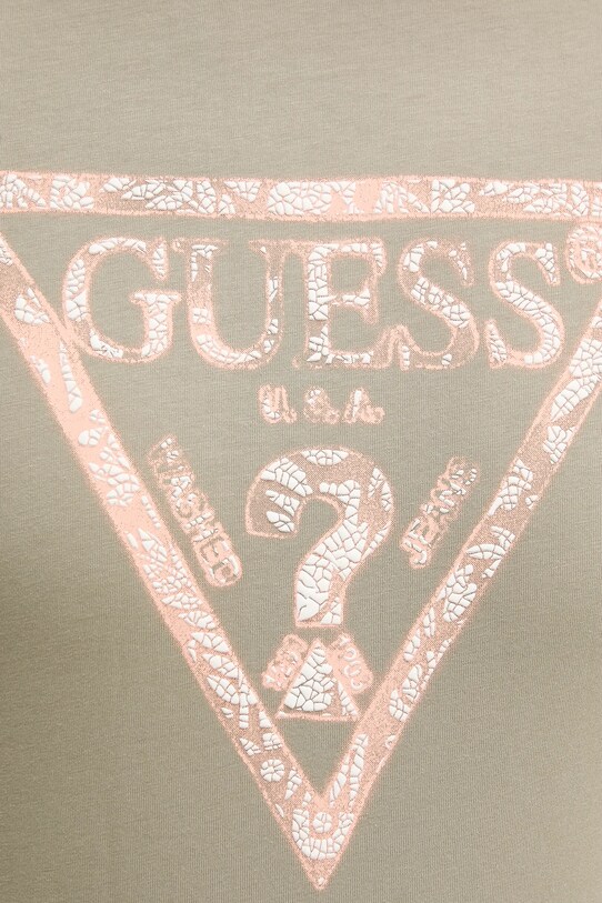 Памучна тениска Guess зелен M5GI06.I3Z14