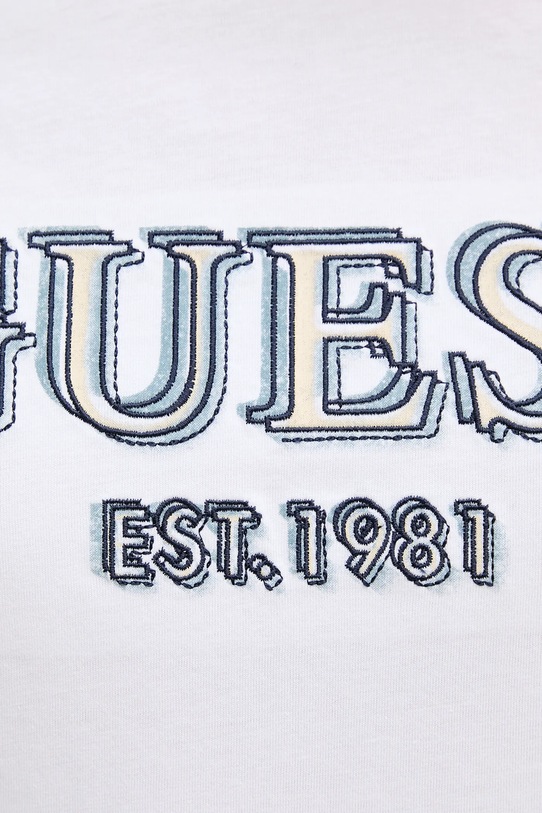 Βαμβακερό μπλουζάκι Guess M5GI07.I3Z14 λευκό