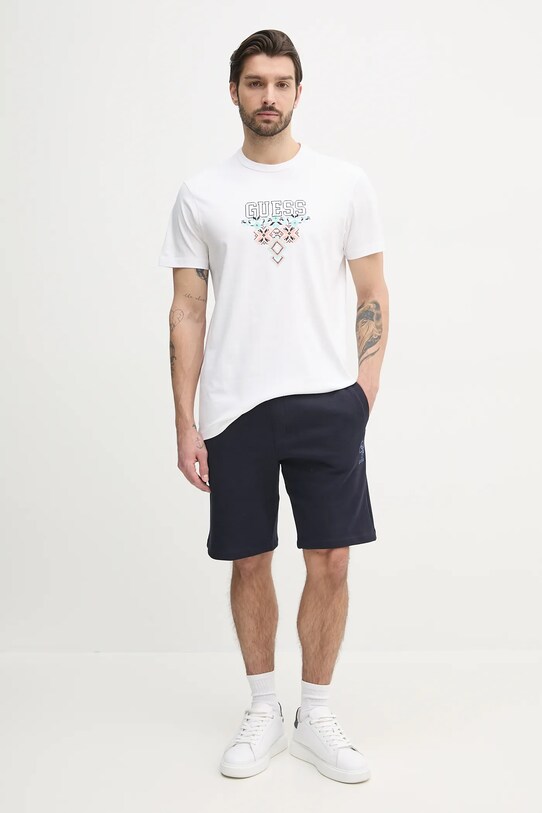 Bavlnené tričko Guess M5GI11.K8FQ4 biela SS25