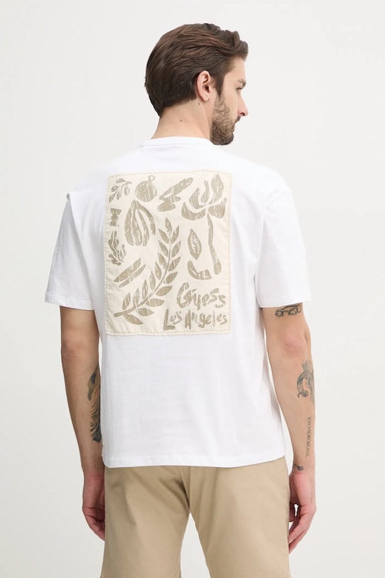 Guess t-shirt bawełniany nadruk biały M5GI13.K8FQ4