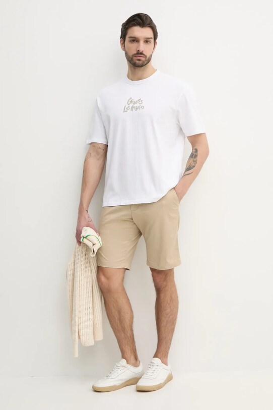 Guess t-shirt bawełniany M5GI13.K8FQ4 biały SS25