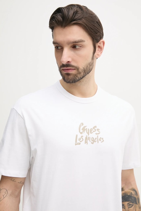 Guess t-shirt bawełniany biały M5GI13.K8FQ4
