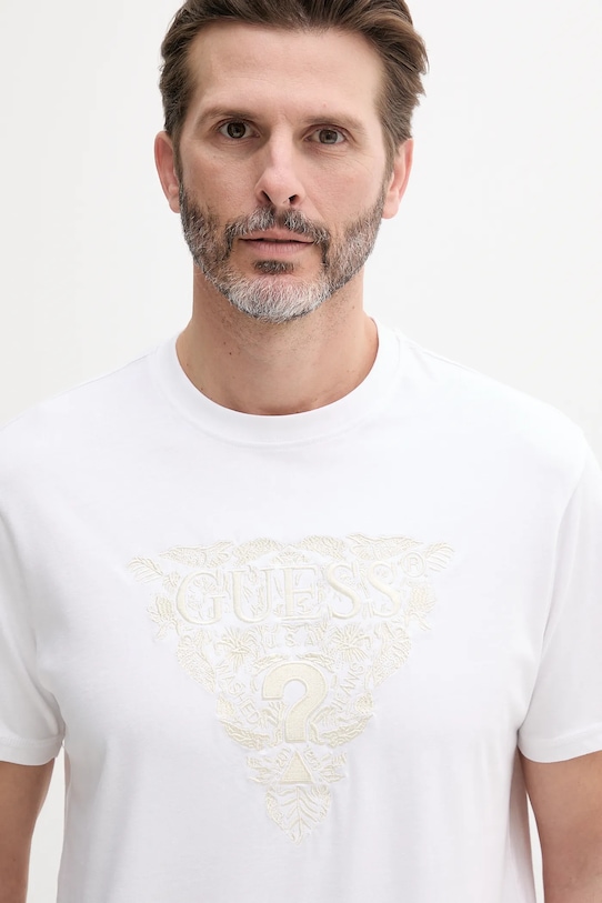 Îmbrăcăminte Guess tricou din bumbac M5GI16.K8FQ4 alb